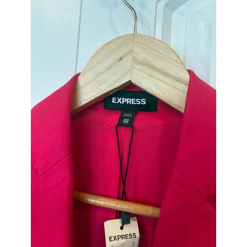 Express Hot Pink Blazer Size XXS - Picture 4 of 6